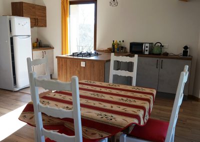 Séjour avec table - Gîte Le Loft